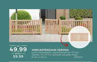 BBM Baumarkt Vorgartenzaun verona Angebot