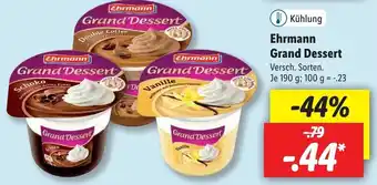 Lidl Ehrmann Grand Dessert  190 g Angebot