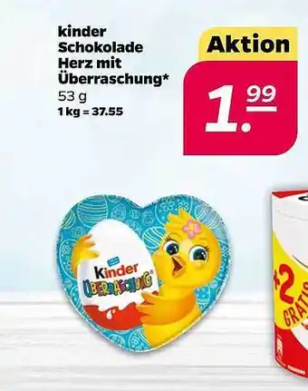 NETTO Kinder schokolade herz mit überraschung Angebot