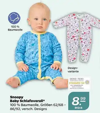 NETTO Snoopy baby schlafoverall Angebot