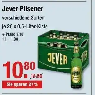 V Markt Jever Pilsener 20*500ml Angebot