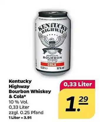NETTO Kentucky highway bourbon whiskey & cola Angebot