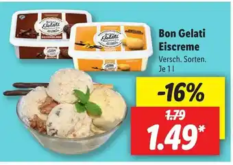 Lidl Bon Gelati Eiscreme 1L Angebot