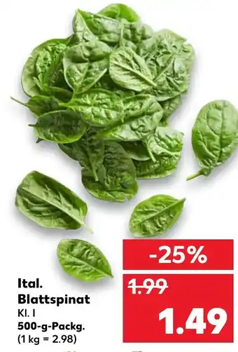 Kaufland Ital. Blattspinat 500g Angebot