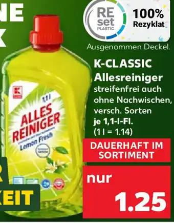 Kaufland K-Classic Allesreiniger 1,1 L-Fl. Angebot