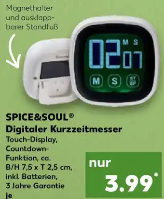 Kaufland Spice & Soul Digitaler Kurzzeitmesser Angebot