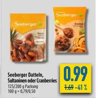 diska Seeberger Datteln, Sultaninen oder Cranberries Angebot