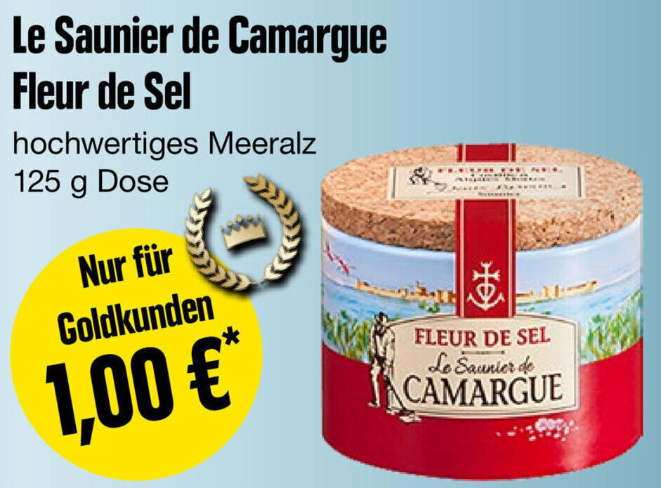Le Saunier de Camargue Fleur de Sel 125 g Dose Angebot bei Edeka