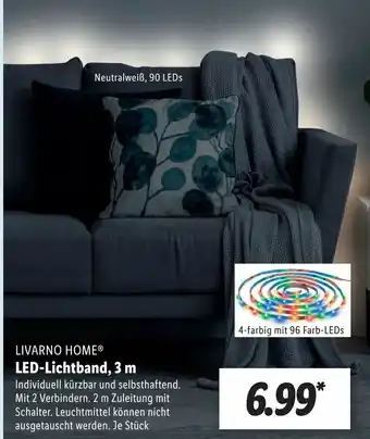 Lidl Livarno Home LED Lichtband, 3m Angebot