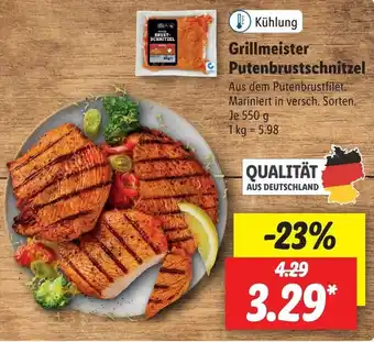 Lidl Grillmeister Putenbrustschnitzel 550g Angebot