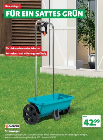 Hagebau Gardena Streuwagen Angebot
