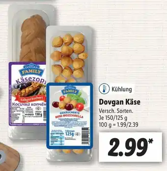 Lidl Dovgan Käse 150/125g Angebot