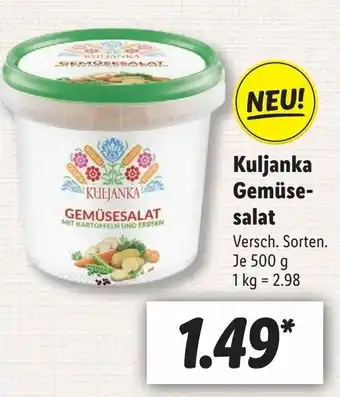 Lidl Kuljanka Gemüsesalat 500g Angebot