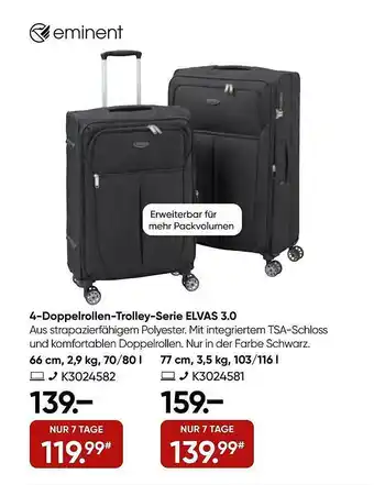 Galeria Eminent 4-doppelrollen-trolley-serie elvas 3.0 Angebot