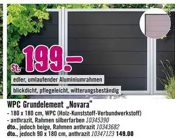 Hornbach Wpc grundelement novara Angebot