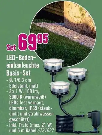 Hornbach Led-bodeneinbauleuchte basis-set Angebot