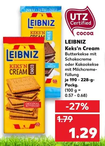 Kaufland Leibniz Keks'n Cream 190-228 g Angebot