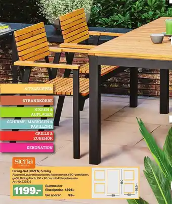 Handelshof Siena Garden Dining Set Bozen, 5-teilig Angebot