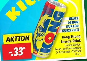 Lidl Kong Strong Energy Drink 0,33L Angebot