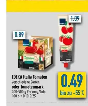 diska Edeka Italia Tomaten oder Tomatenmark Angebot