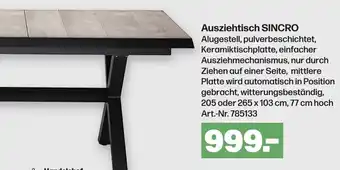 Handelshof Siena Garden Ausziehtisch Sincro Angebot