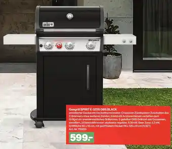 Handelshof Weber Gasgrill Spirit E-325S GBS Black Angebot