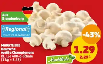 PENNY Marktliebe Deutsche Weiße Champignons 400 g Schale Angebot