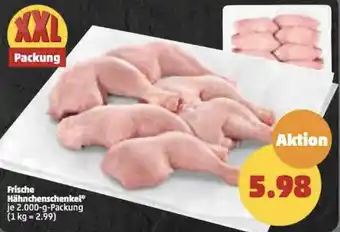 PENNY Frische Hähnchenschenkel 2000 g Packung Angebot