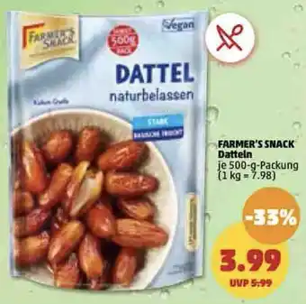 PENNY Farmer's Snack Datteln 500 g Packung Angebot