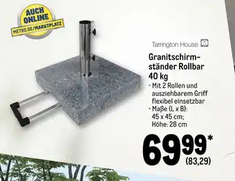 METRO Tarrington House Granitschirmstander Rollbar 40kg Angebot