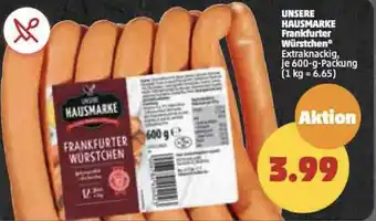 PENNY Unsere Hausmarke Frankfurter Würstchen 600 g Packung Angebot