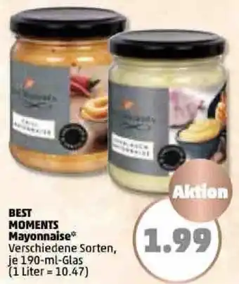 PENNY Best Moments Mayonnaise 190 ml Glas Angebot