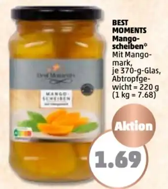 PENNY Best Moments Mangoscheiben 370 g Glas Angebot