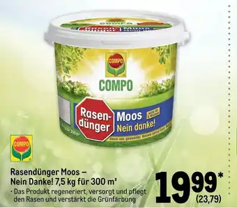 METRO Compo Rasendunger Moos-Nein danke! 7.5kg Angebot