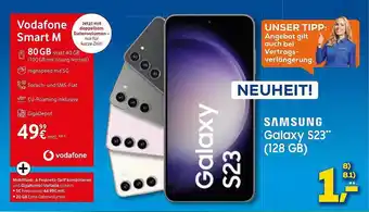 Euronics XXL Vodafone smart m mit samsung galaxy s23 128gb Angebot