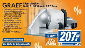 expert Octomedia Graef. allesschneider family line classic c 22 twin Angebot