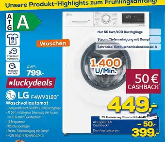 Euronics XXL Lg f4wv3193 waschvollautomat Angebot