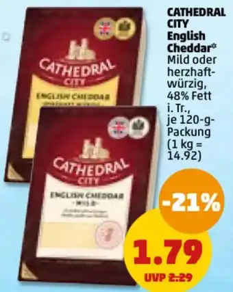 PENNY Cathedral City English Cheddar 120 g Packung Angebot