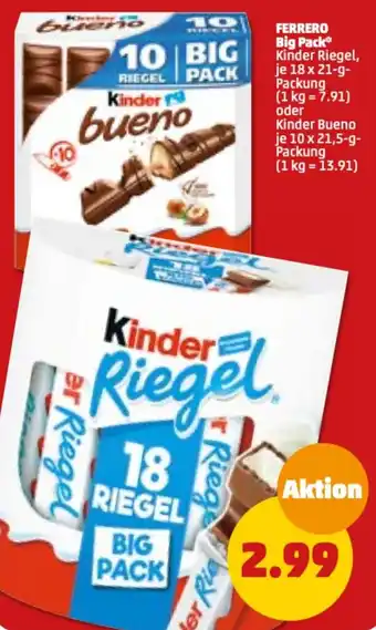 PENNY Ferrero Big Pack 18x21 g/10x21,5 g Packung Angebot