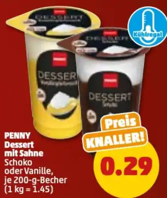 PENNY Penny Dessert mit Sahne 200 g Becher Angebot