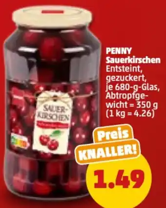 PENNY Penny Sauerkirschen 680 g Glas Angebot