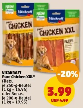 PENNY Vitakraft Pure Chicken XXL 250/200 g Beutel Angebot