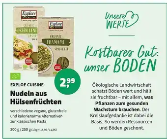 Erdi Biomarkt Explore cuisine nudeln aus hülsenfrüchten Angebot