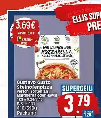 Elli Markt Gustavo gusto steinofenpizza Angebot