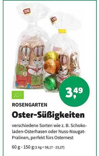 Erdi Biomarkt Rosengarten oster-süßigkeiten Angebot