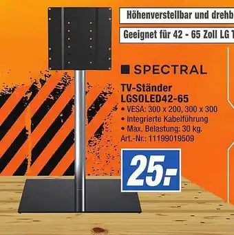 Expert Technomarkt Spectral tv-ständer lgsoled42-65 Angebot