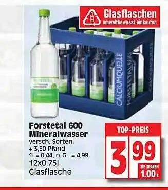 Edeka Forstetal 600 mineralwasser Angebot