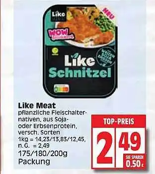 Edeka Like meat pflanzliche fleischalternativen Angebot