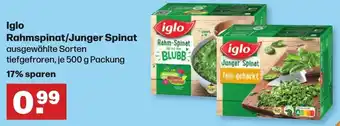 Handelshof Iglo Rahmspinat/Junger Spinat 500 g Packung Angebot