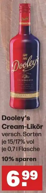 Handelshof Dooley's Cream Likör 0,7 L Flasche Angebot